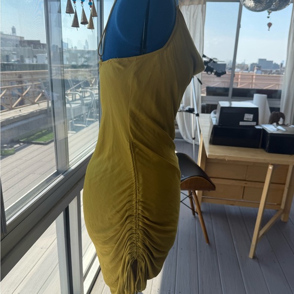 Free People Green Asymmetrical Slip Dress with Cowl Neck - Picture 5 of 5